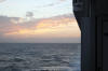 At sea