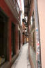 Typical narrow, twisty Spanish street