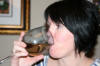 Desperate, Tracy switches to white wine