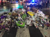 Garbage from the first night's parade