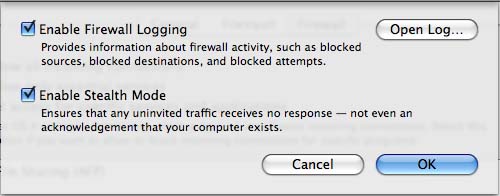OS X Firewall Settings