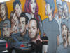 Out back with the new mural