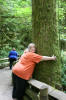 Chris also hugs a tree